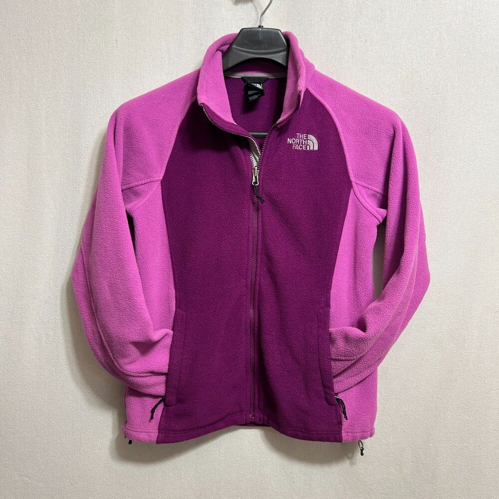 NorthFace Jacket Womens M Purple Fleece Zip Outdoor Hiking Mountain Coat Walking